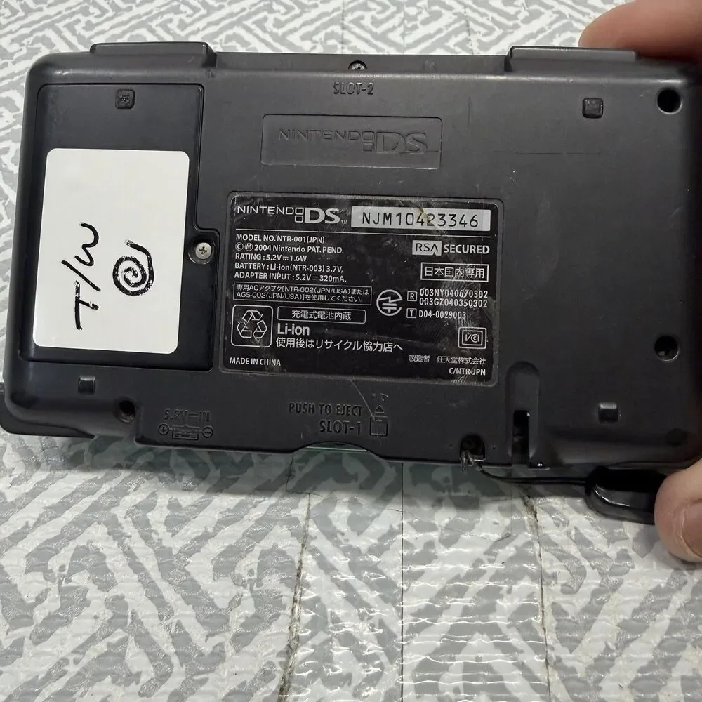 Nintendo DS Original Teal Console JPN Region Free Bundle Mario Kart GBA Tested